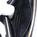 PRADA Chain Shoulder Bag Leather Black Gold Auth 199037SAM-22