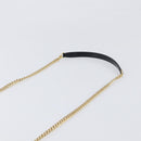 PRADA Chain Shoulder Bag Leather Black Gold Auth 199037SAM-14