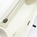 CHANEL Matelasse Chain Shoulder Bag Lamb Skin White Black CC Auth 199038-11
