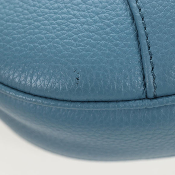 Christian Dior Saddle Bag Leather Stussy Collaboration Light Blue Auth 199040V