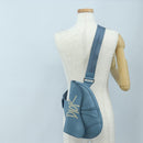 Christian Dior Saddle Bag Leather Stussy Collaboration Light Blue Auth 199040V-30