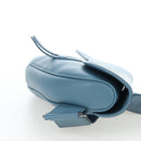 Christian Dior Saddle Bag Leather Stussy Collaboration Light Blue Auth 199040V-6