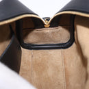 LOEWE Anagram Amazona 16 Hand Bag Canvas 2way Black Gold Tone Auth 199041SAM-23