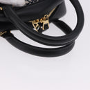 LOEWE Anagram Amazona 16 Hand Bag Canvas 2way Black Gold Tone Auth 199041SAM-7