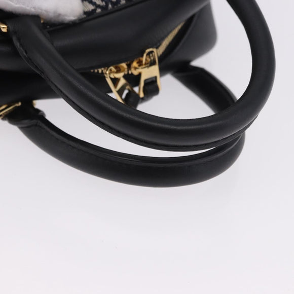 LOEWE Anagram Amazona 16 Hand Bag Canvas 2way Black Gold Tone Auth 199041SAM