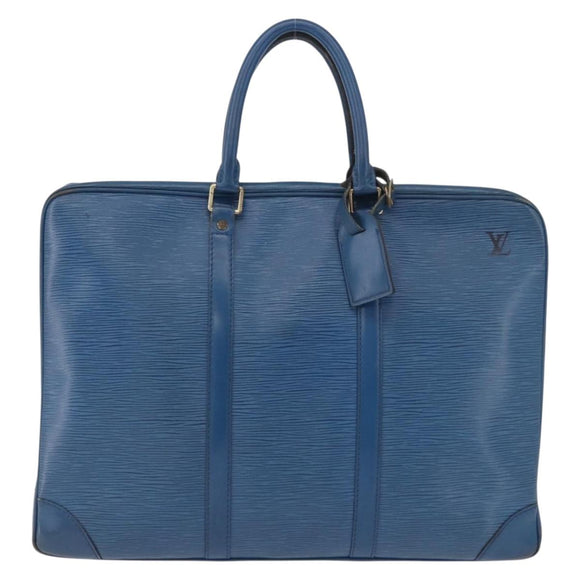 LOUIS VUITTON Epi Porte Documents Voyage Business Bag Blue M54475 LV Auth 199049