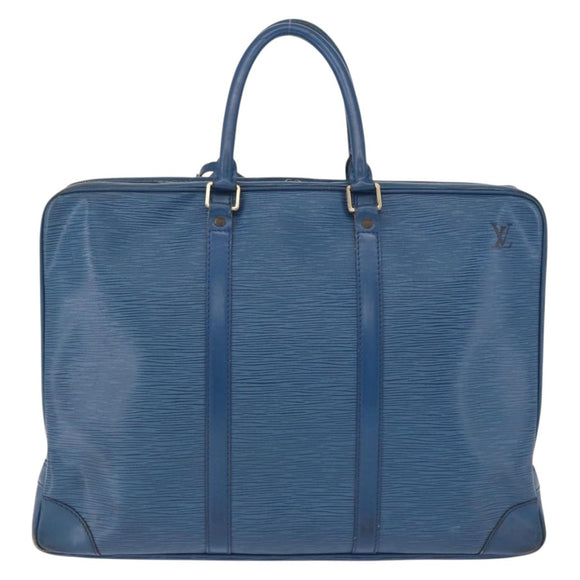 LOUIS VUITTON Epi Porte Documents Voyage Business Bag Blue M54475 LV Auth 199049