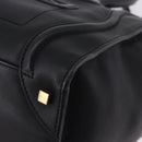 CELINE Luggage Mini Shopper Hand Bag Leather Black Gold Auth 199051A-11