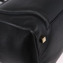 CELINE Luggage Mini Shopper Hand Bag Leather Black Gold Auth 199051A-12