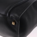 CELINE Luggage Mini Shopper Hand Bag Leather Black Gold Auth 199051A-13