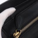 CELINE Luggage Mini Shopper Hand Bag Leather Black Gold Auth 199051A-15