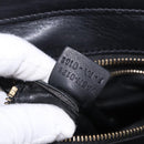 CELINE Luggage Mini Shopper Hand Bag Leather Black Gold Auth 199051A-21