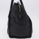 CELINE Luggage Mini Shopper Hand Bag Leather Black Gold Auth 199051A-4