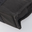 HERMES Her Line Tote PM Tote Bag Canvas Gray Silver Auth 199054A-9