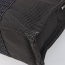 HERMES Her Line Tote PM Tote Bag Canvas Gray Silver Auth 199054A-15