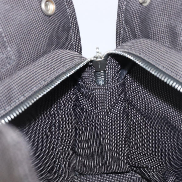 HERMES Her Line Tote PM Tote Bag Canvas Gray Silver Auth 199054A