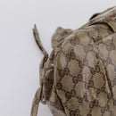 GUCCI GG Crystal Histeria Hand Bag Coated Canvas Beige Gold 197020 Auth 199055-12
