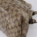 GUCCI GG Crystal Histeria Hand Bag Coated Canvas Beige Gold 197020 Auth 199055-13