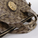 GUCCI GG Crystal Histeria Hand Bag Coated Canvas Beige Gold 197020 Auth 199055-7