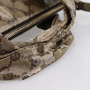 GUCCI GG Crystal Histeria Hand Bag Coated Canvas Beige Gold 197020 Auth 199055-8