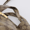 GUCCI GG Crystal Histeria Hand Bag Coated Canvas Beige Gold 197020 Auth 199055-9