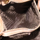 PRADA Hand Bag Leather 2way Beige Gold Auth 199056-22