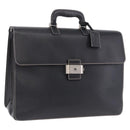 Salvatore Ferragamo Business Bag Leather Black Silver Auth 199057-1