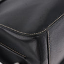 Salvatore Ferragamo Business Bag Leather Black Silver Auth 199057-10