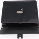 Salvatore Ferragamo Business Bag Leather Black Silver Auth 199057-16