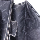 Salvatore Ferragamo Business Bag Leather Black Silver Auth 199057-19