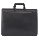 Salvatore Ferragamo Business Bag Leather Black Silver Auth 199057-3