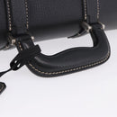 Salvatore Ferragamo Business Bag Leather Black Silver Auth 199057-7