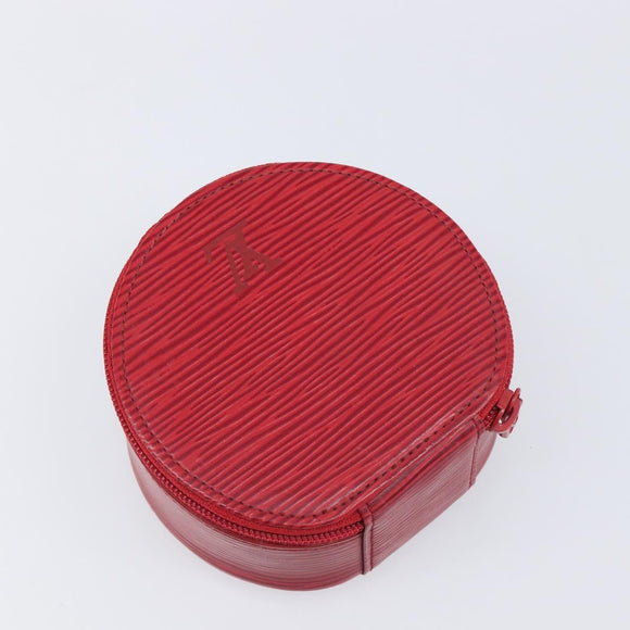 LOUIS VUITTON Epi Ecrin Bijoux 10 Jewelry Box Red M48217 LV Auth 199058A