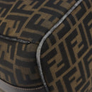 FENDI Zucca Canvas Vanity Hand Bag Brown Gold Tone Auth 199059-16