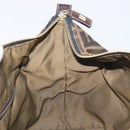 FENDI Zucca Canvas Vanity Hand Bag Brown Gold Tone Auth 199059-20