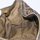 FENDI Zucca Canvas Vanity Hand Bag Brown Gold Tone Auth 199059-21