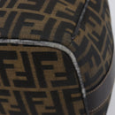 FENDI Zucca Canvas Vanity Hand Bag Brown Gold Tone Auth 199059-8