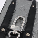 LOUIS VUITTON Monogram BackpackTrunk Charm Silver Black M01392 LV Auth 199063M-15