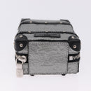 LOUIS VUITTON Monogram BackpackTrunk Charm Silver Black M01392 LV Auth 199063M-5