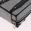 LOUIS VUITTON Monogram BackpackTrunk Charm Silver Black M01392 LV Auth 199063M-18