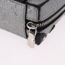 LOUIS VUITTON Monogram BackpackTrunk Charm Silver Black M01392 LV Auth 199063M-19