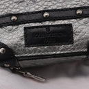 LOUIS VUITTON Monogram BackpackTrunk Charm Silver Black M01392 LV Auth 199063M-20