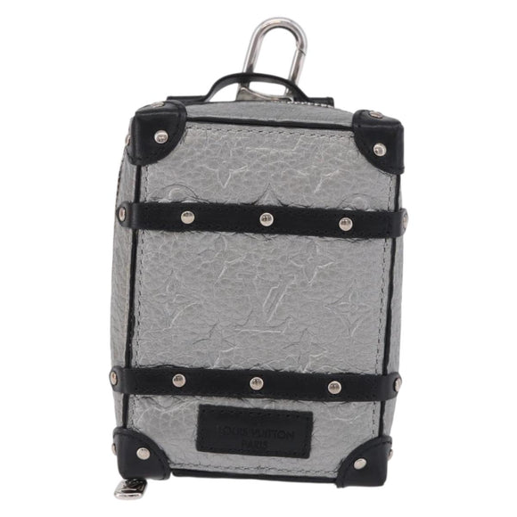 LOUIS VUITTON Monogram BackpackTrunk Charm Silver Black M01392 LV Auth 199063M