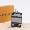 LOUIS VUITTON Monogram BackpackTrunk Charm Silver Black M01392 LV Auth 199063M-12