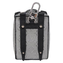 LOUIS VUITTON Monogram BackpackTrunk Charm Silver Black M01392 LV Auth 199063M-2