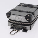 LOUIS VUITTON Monogram BackpackTrunk Charm Silver Black M01392 LV Auth 199063M-6