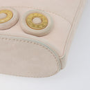 TIFFANY&Co. Chain Shoulder Bag Leather Beige Gold Tone Auth 199065-9