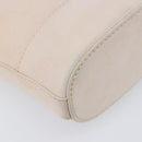TIFFANY&Co. Chain Shoulder Bag Leather Beige Gold Tone Auth 199065-17