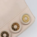 TIFFANY&Co. Chain Shoulder Bag Leather Beige Gold Tone Auth 199065-10