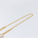 TIFFANY&Co. Chain Shoulder Bag Leather Beige Gold Tone Auth 199065-14